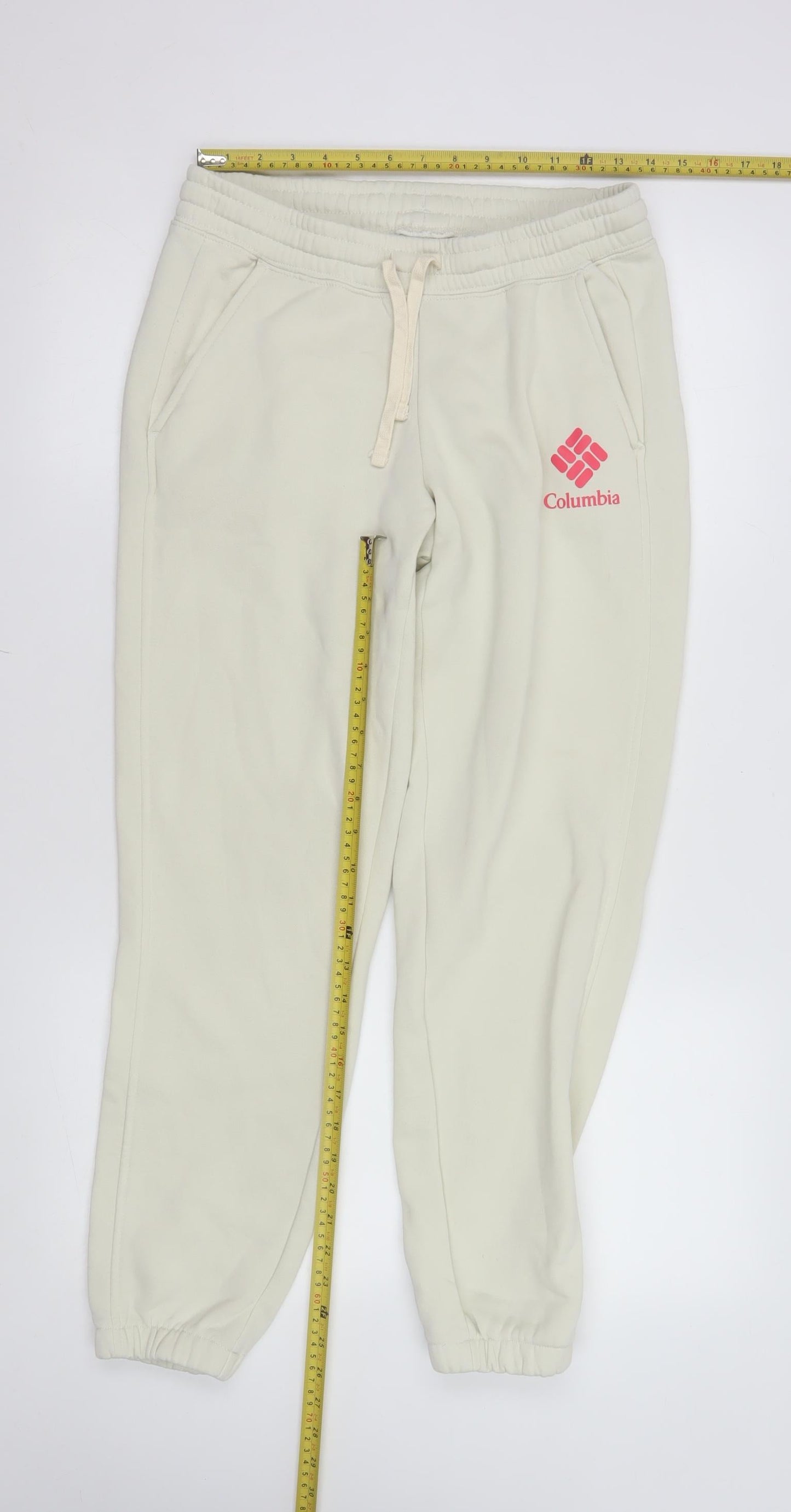 Columbia Women Beige Regular Fit Jogger Sweatpants S Cotton Blend
