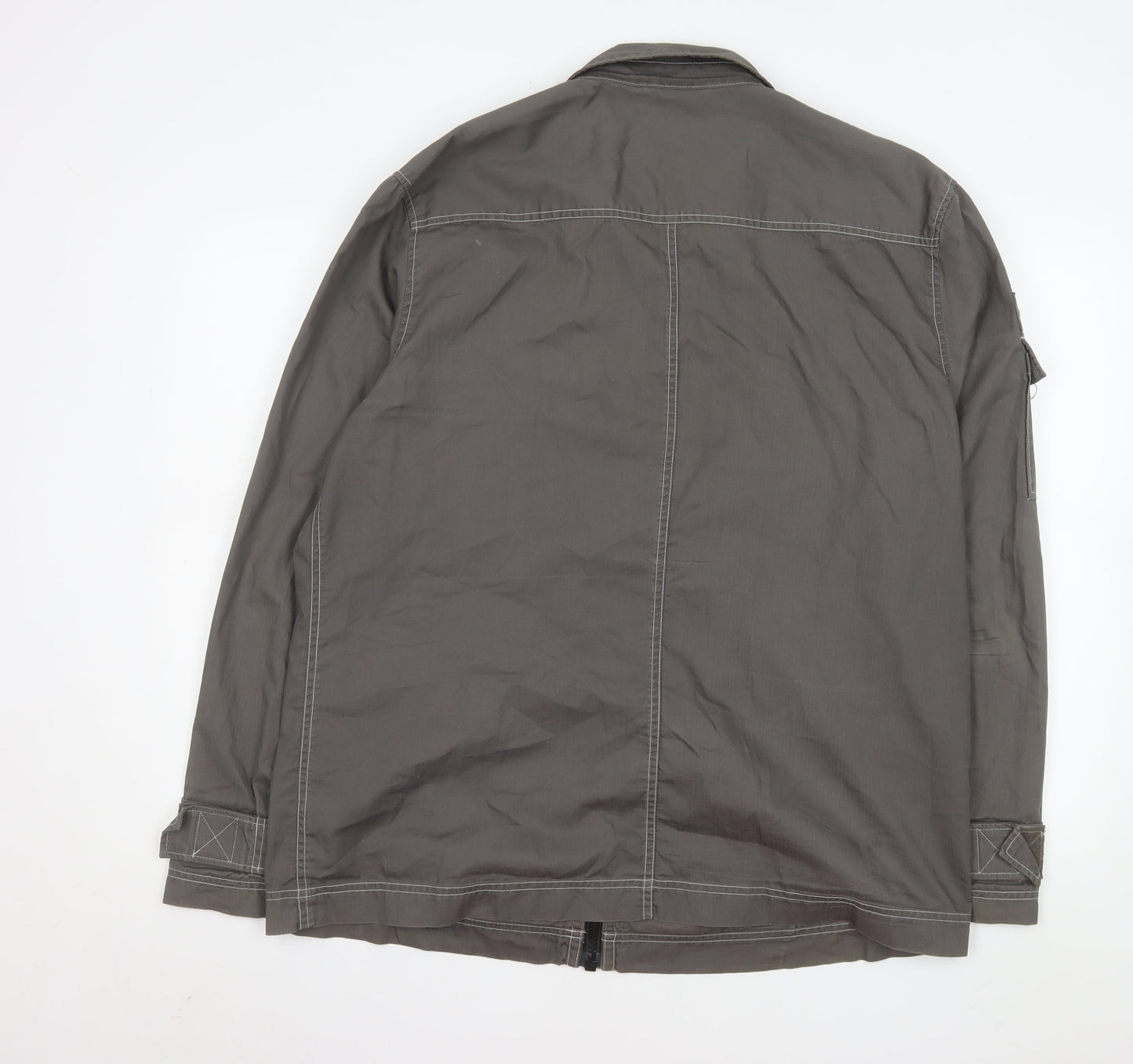Next Men's Grey Cotton Full Zip Casual Jacket XL