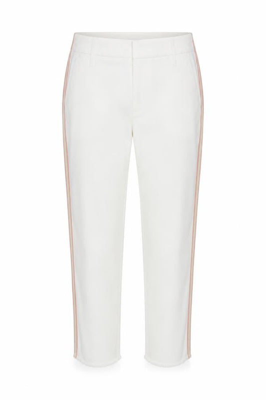 Luisa Cerano Women's White Cropped Stretch Cotton Trousers Size 10