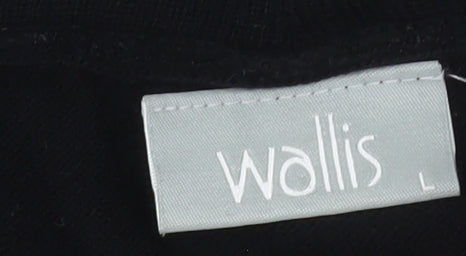 Wallis Women's Black Knit Cowl Neck Shift Dress Size L