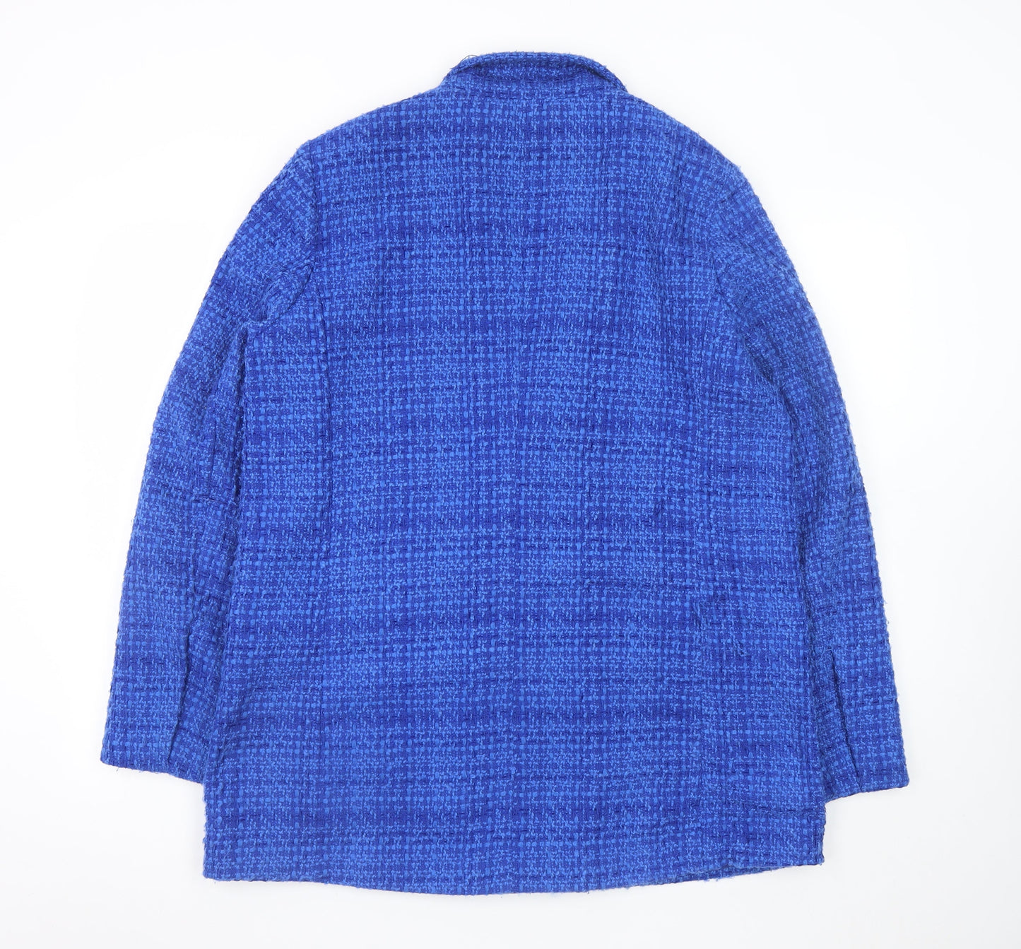 French Connection Women's Blue Tweed Blazer XL Classic Business Jacket