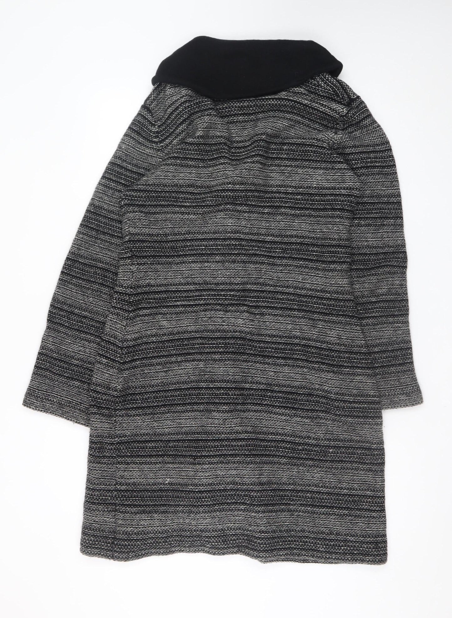 Minuet Womens Grey Wool Angora Blend Mid-Length Coatigan Size 14