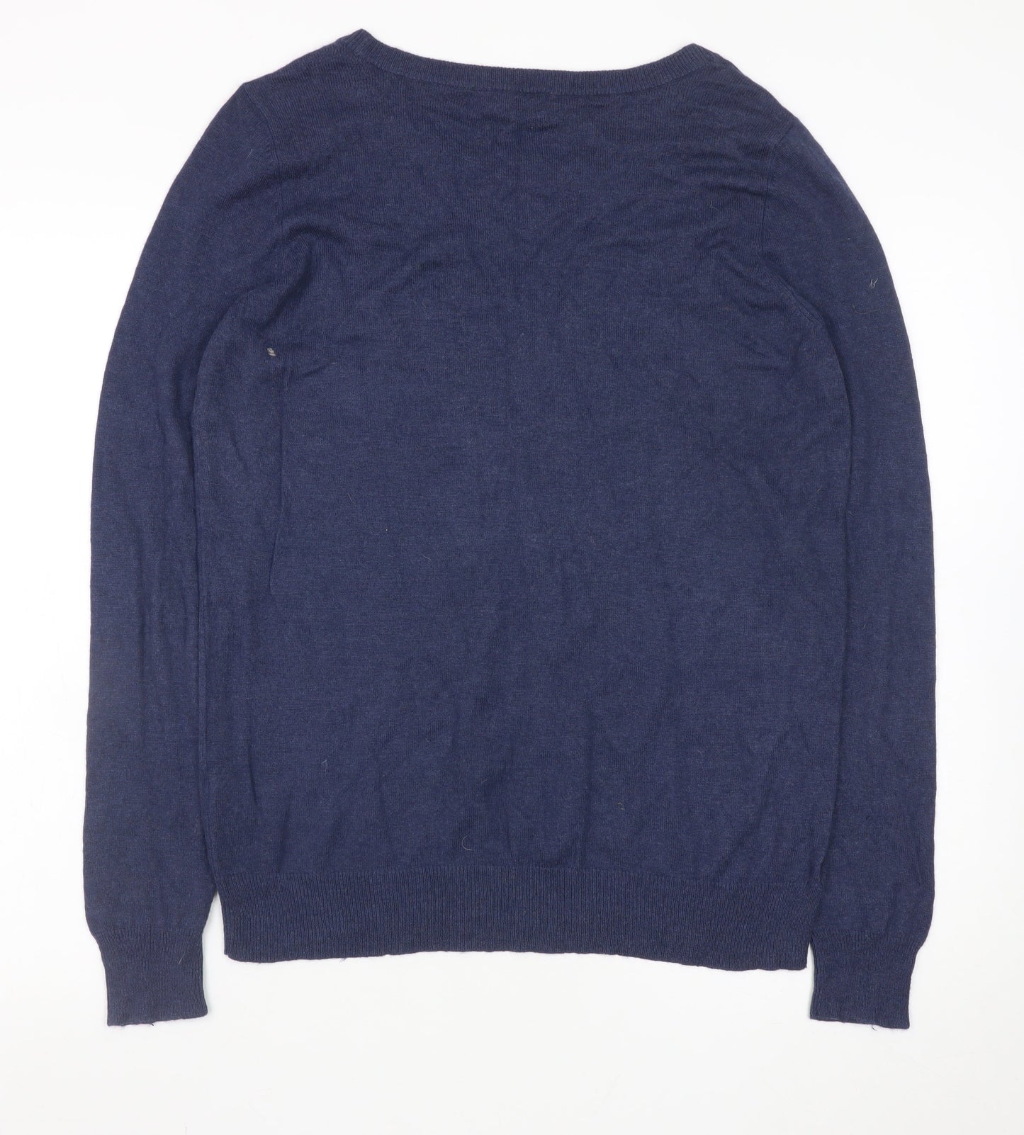 Marks and Spencer Women's Blue Dog Pullover Jumper Size 14