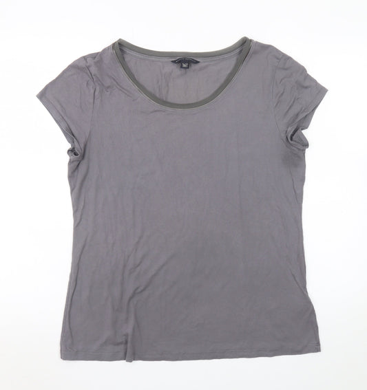 Banana Republic Women's Grey XL Basic Short Sleeve T-Shirt