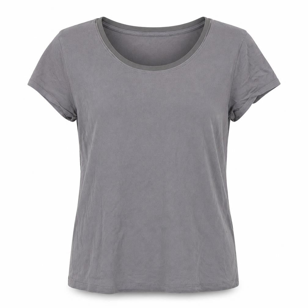 Banana Republic Women's Grey XL Basic Short Sleeve T-Shirt