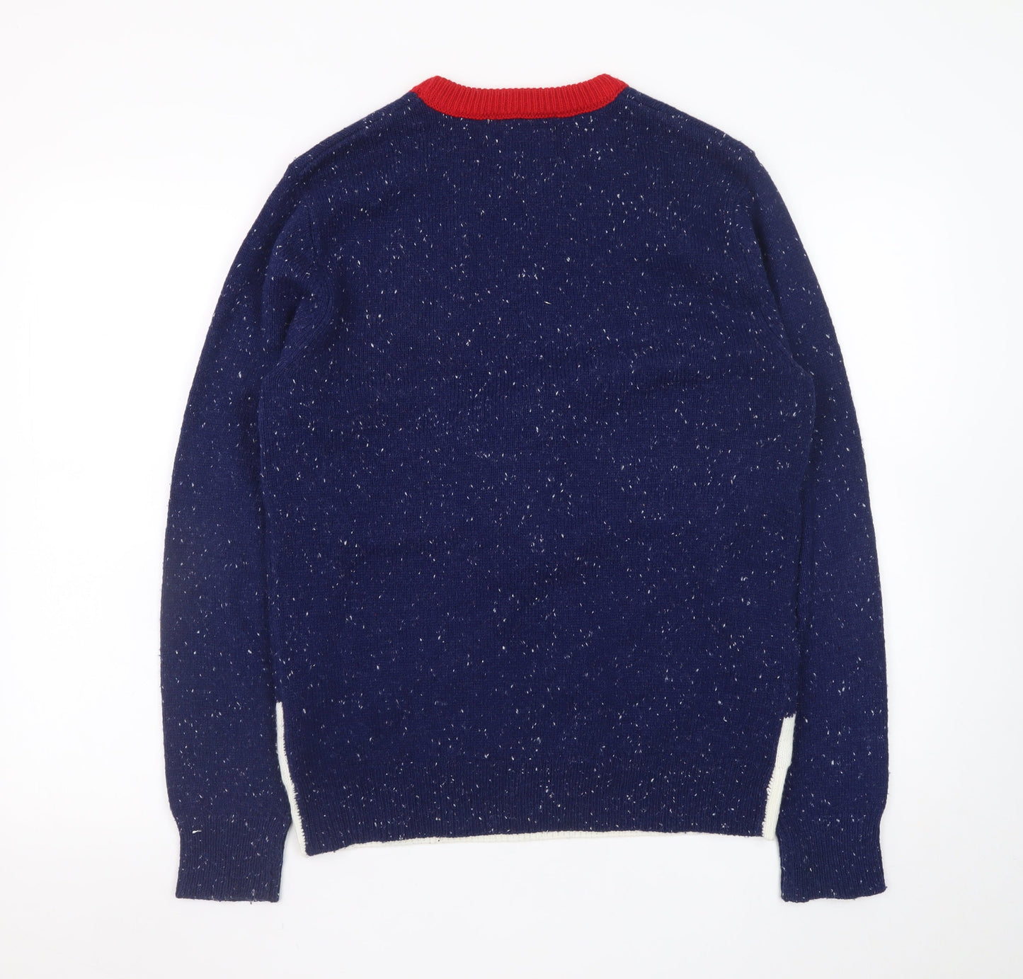 Next Men's Blue Snowman Christmas Jumper Medium Acrylic Knit