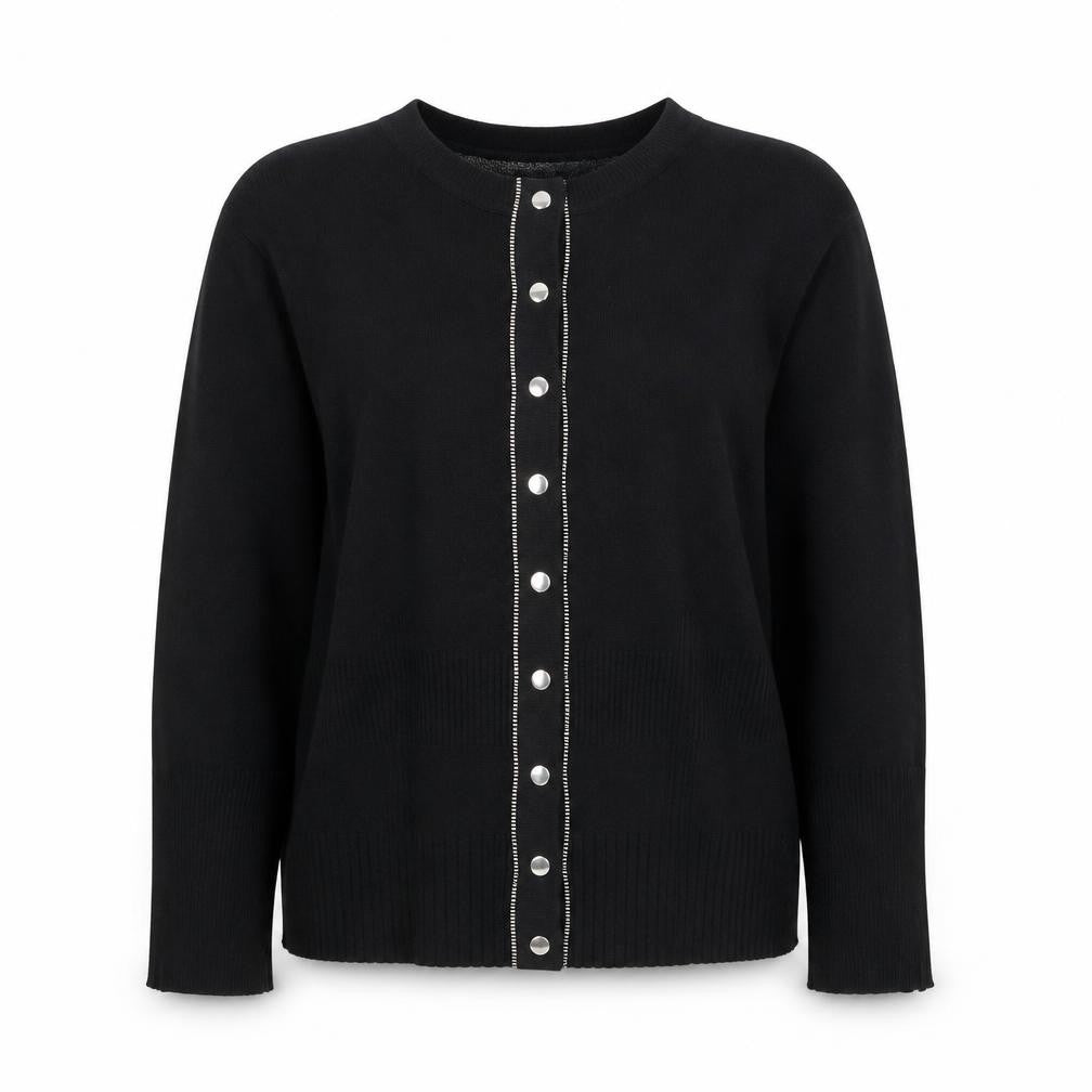 Karen Millen Women's Black Size 8 Slim Knit Cardigan