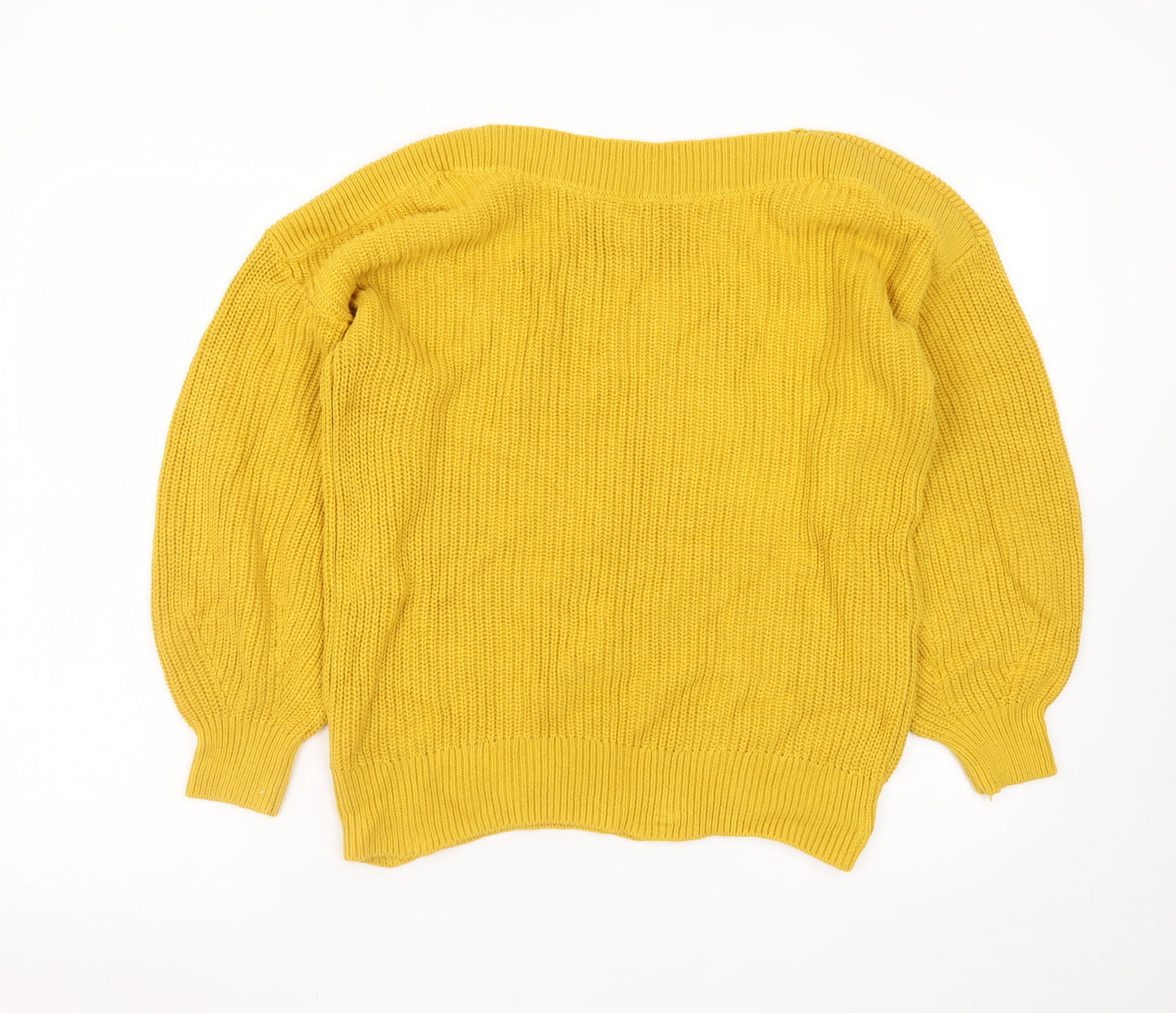 Next Women’s Yellow Cotton Chunky Knit Jumper Size S
