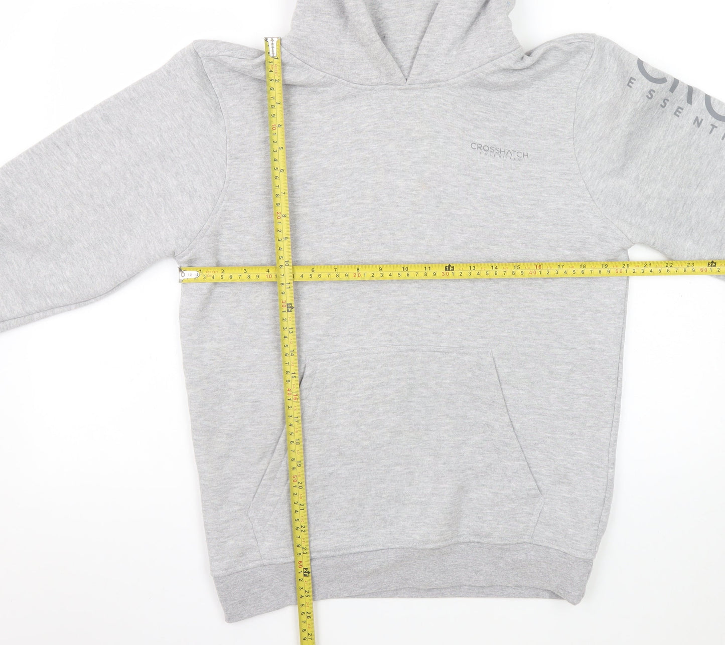 Crosshatch Men's Grey Pullover Hoodie Size S Regular Fit