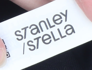 Stanley/Stella Men's Black L Pullover Hoodie with Logo Print