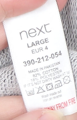 Next Men’s Grey Full Zip Hoodie Large Cotton Blend