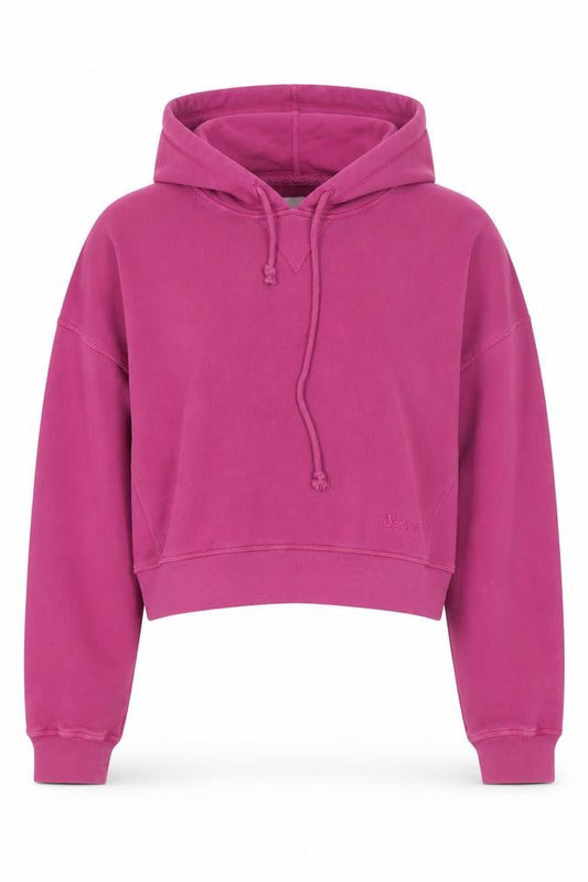 Swimzi Womens Pink XS Pullover Hoodie 100% Cotton Cropped Fit