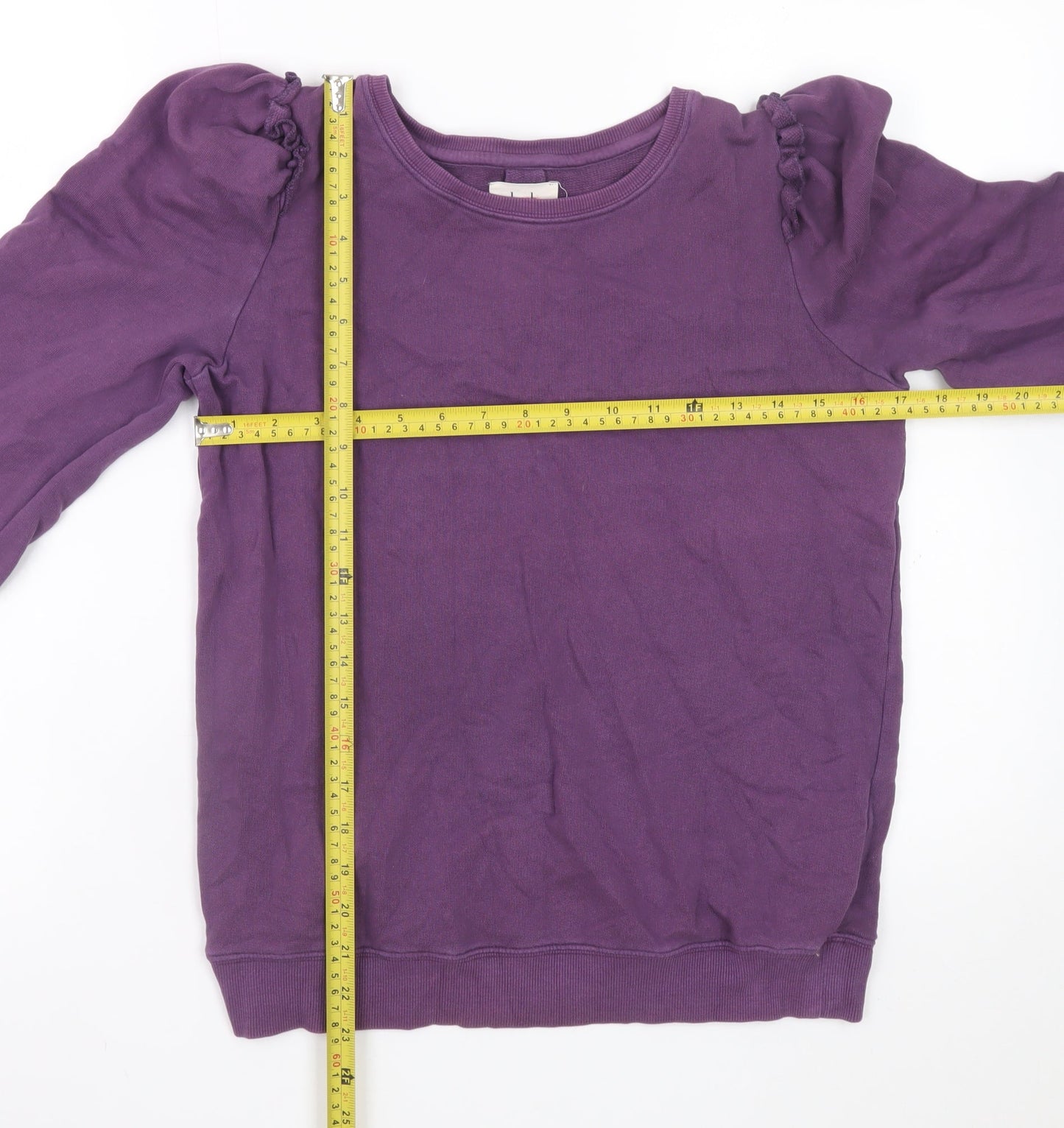 Hush Womens Purple Cotton Pullover Sweatshirt XS Long Sleeve