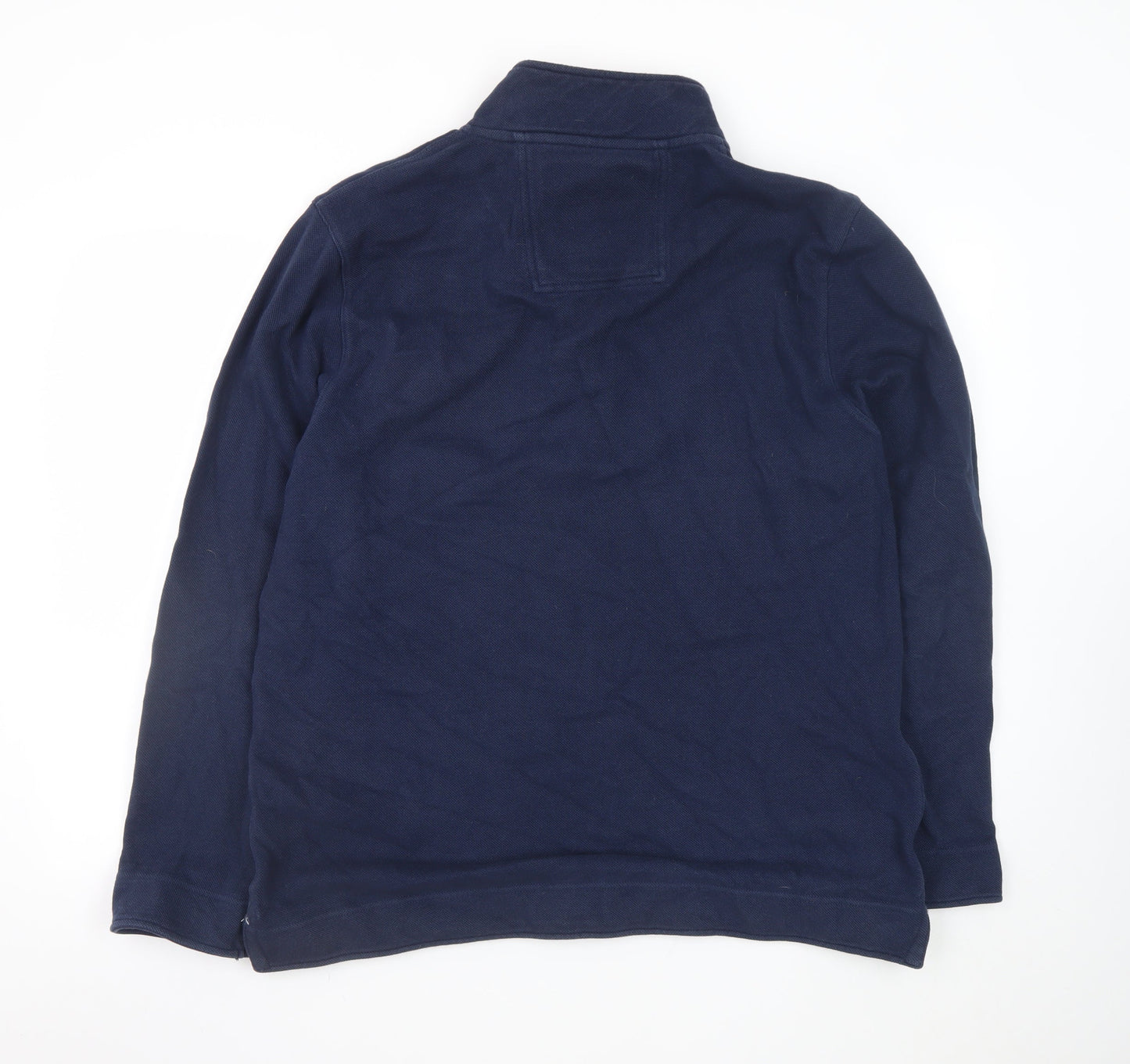 Crew Clothing Company Men’s Blue 2XL 1/4 Zip Cotton Jumper