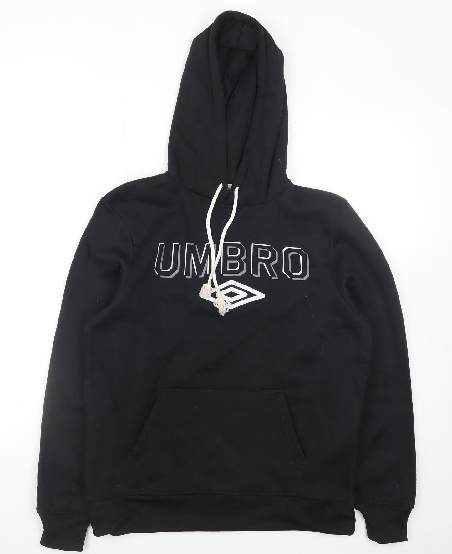 Umbro Mens Black Pullover Hoodie Small Regular Fit Sportswear