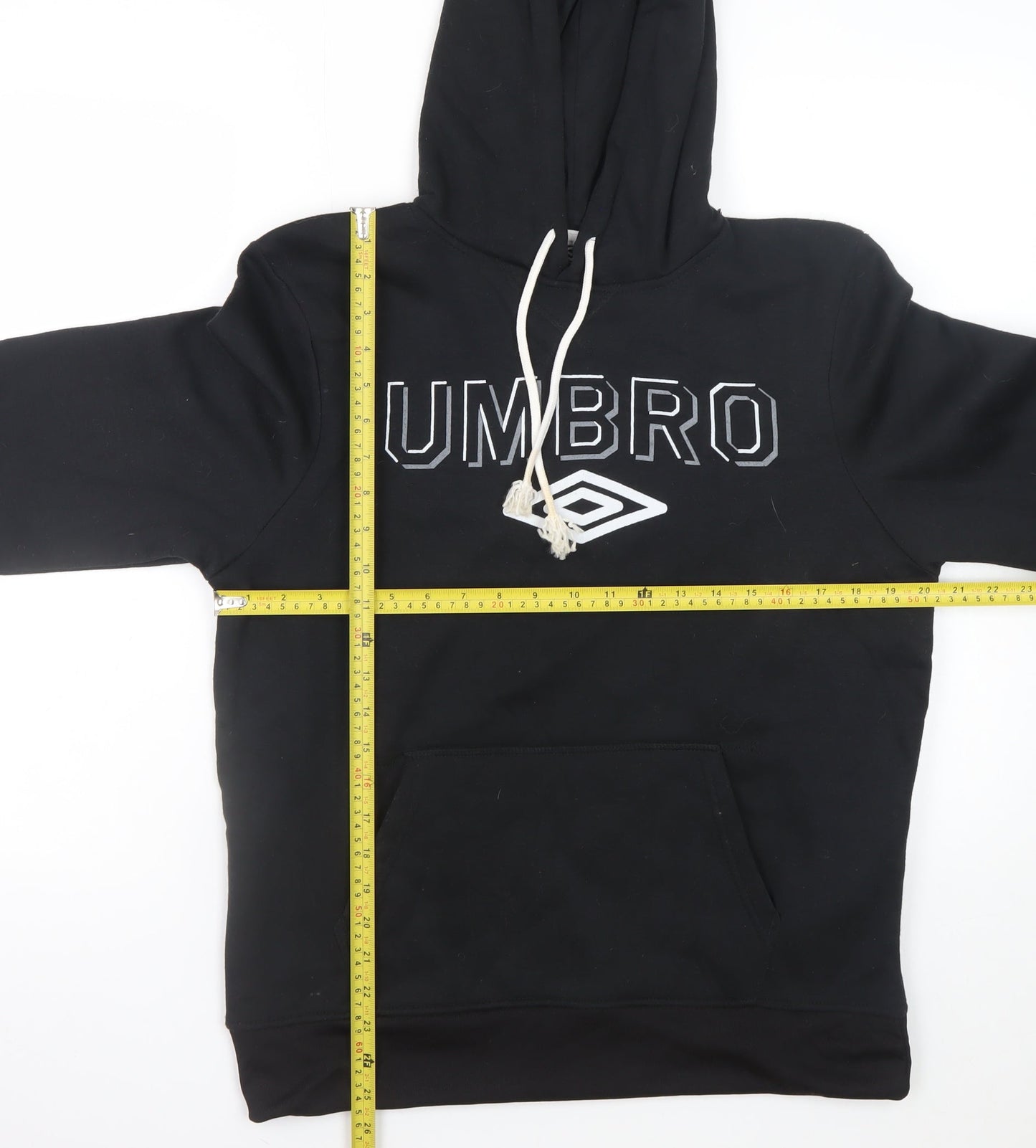 Umbro Mens Black Pullover Hoodie Small Regular Fit Sportswear