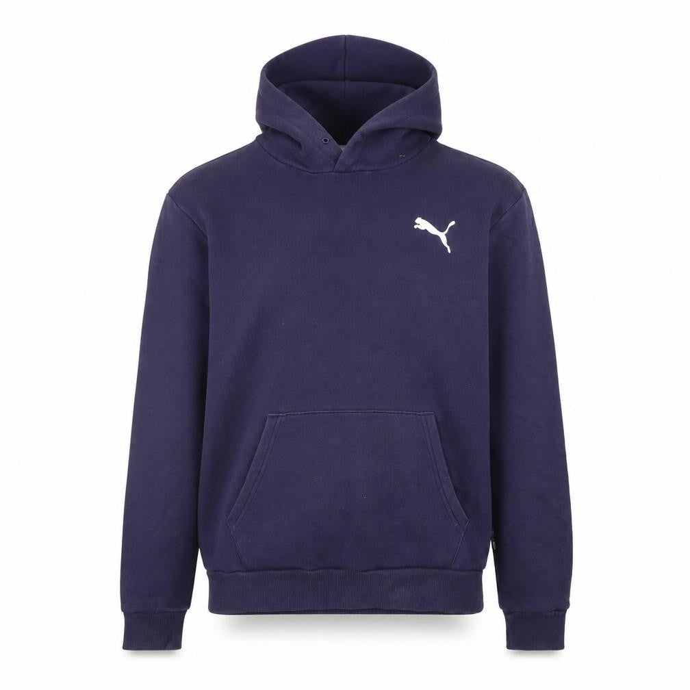 Puma Men’s Blue Pullover Hoodie M Regular Fit Fleece Sweatshirt