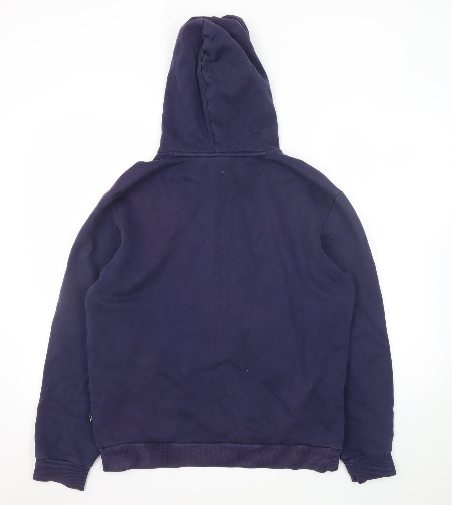 Puma Men’s Blue Pullover Hoodie M Regular Fit Fleece Sweatshirt