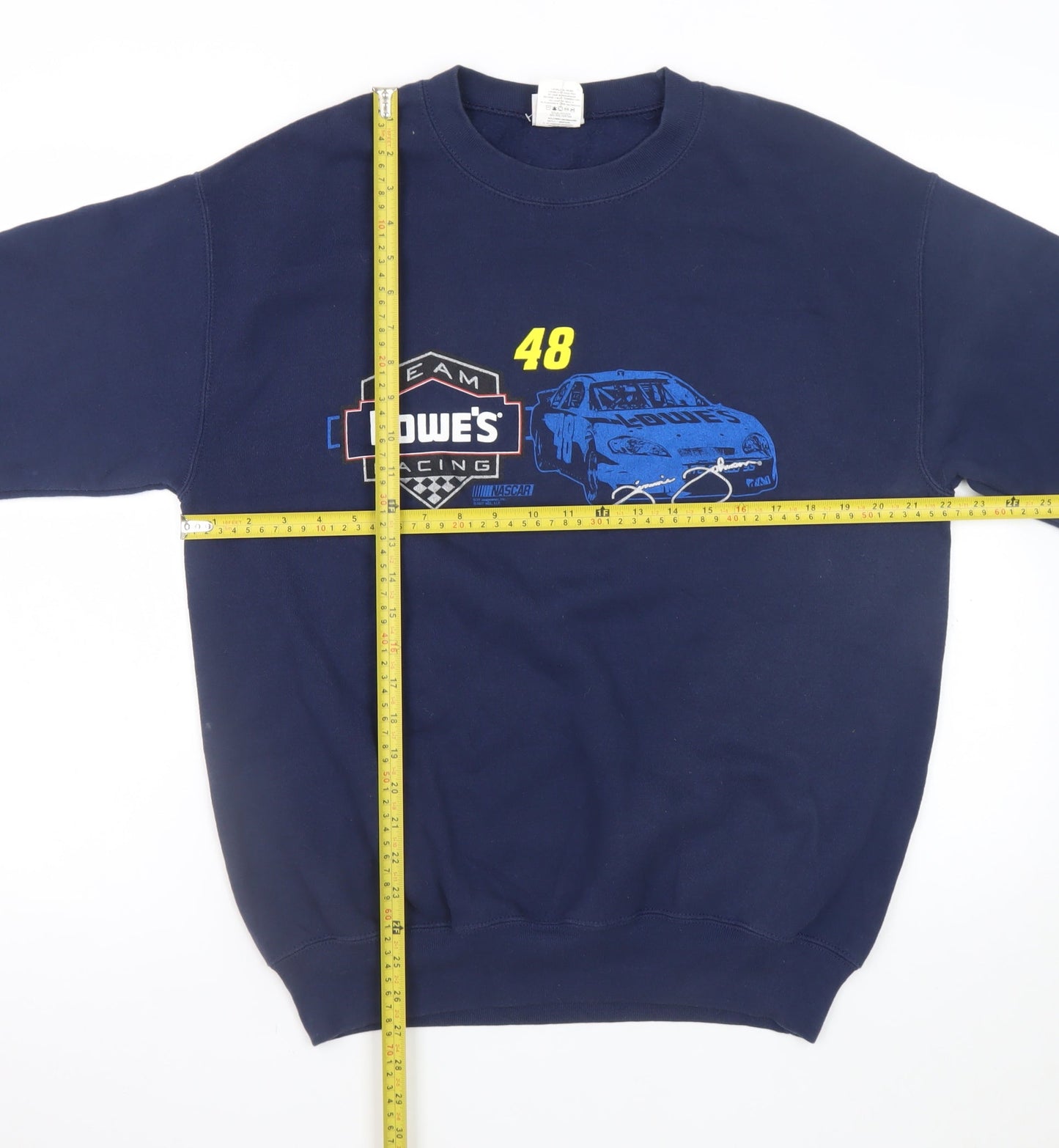 Chase Authentics Men's Blue Racing Pullover Sweatshirt Medium