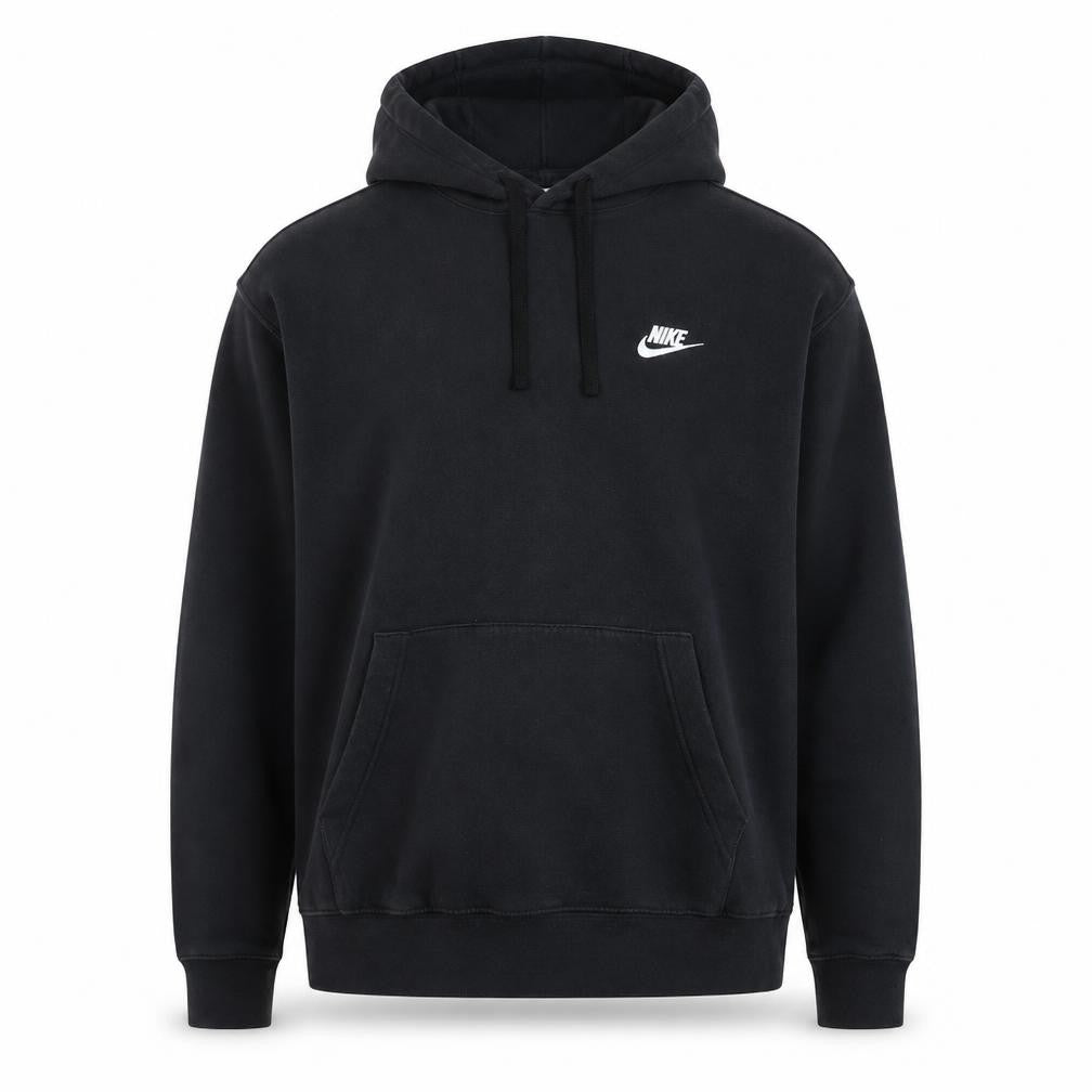 Nike Men's Black Pullover Hoodie L Fleece Logo Sportswear