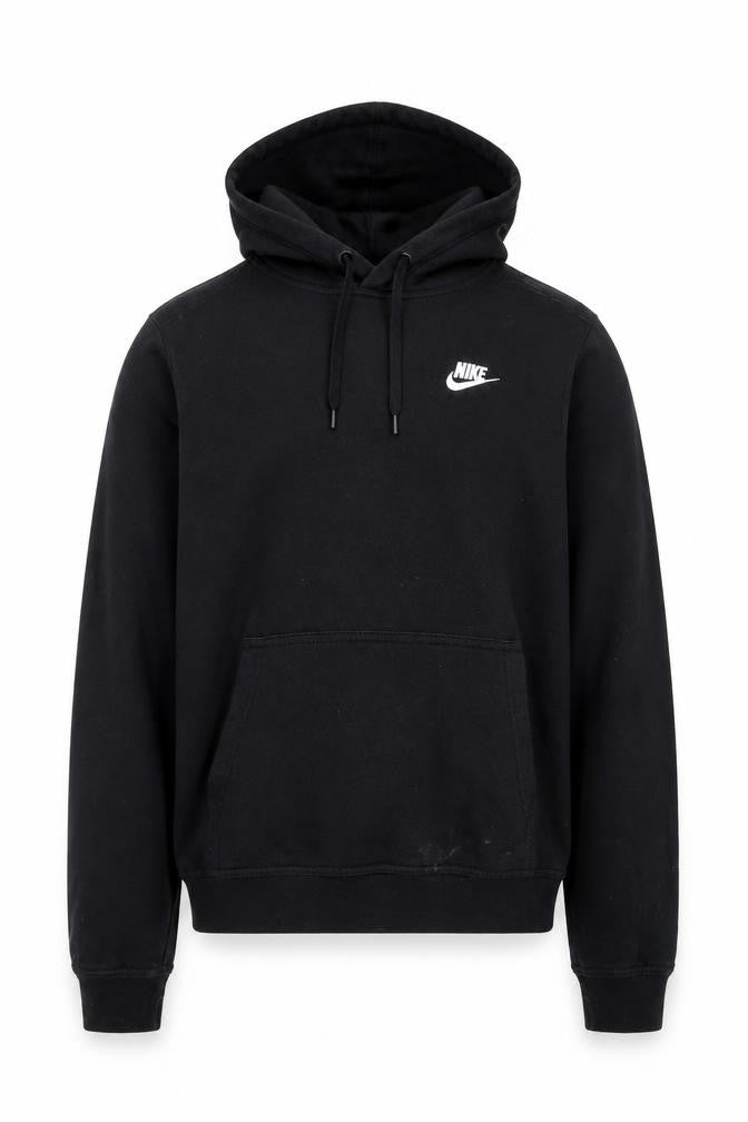 Nike Men's Black XS Pullover Hoodie with Logo and Pockets