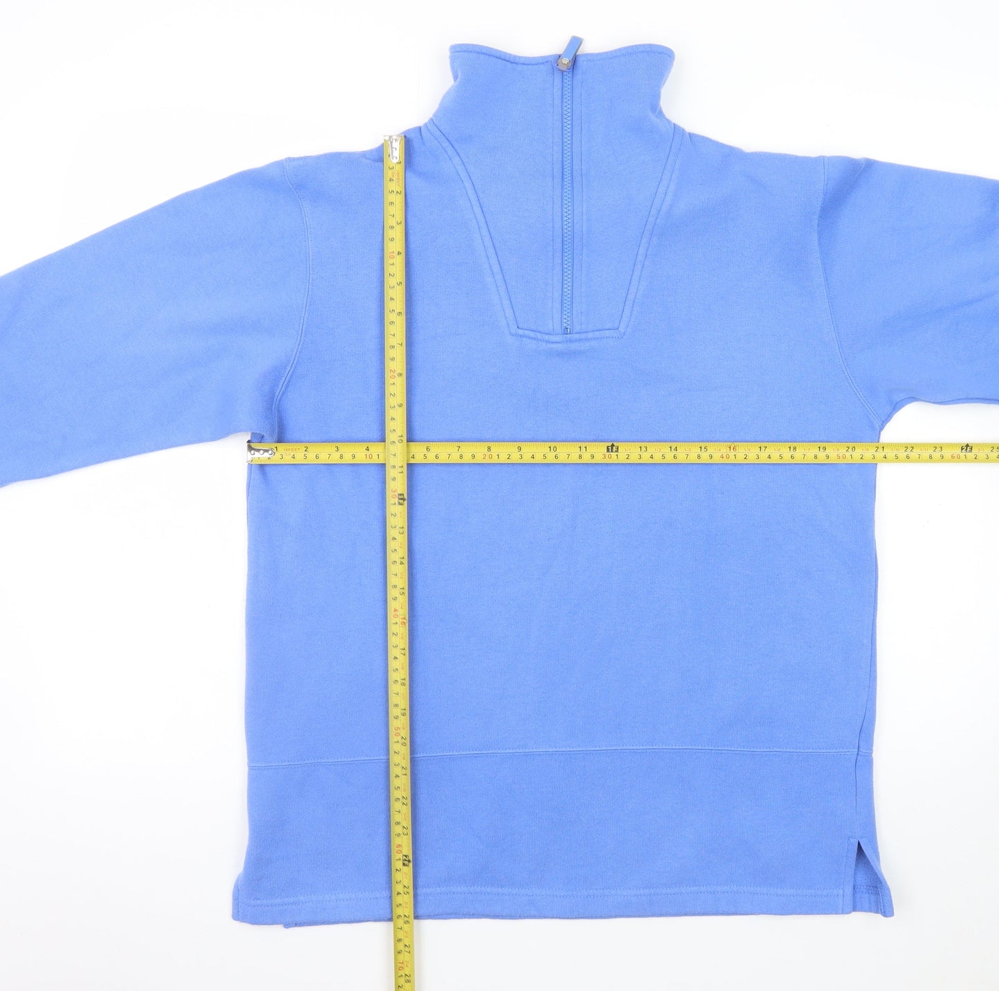 Para Womens Blue 1/4 Zip Pullover Sweatshirt Size M