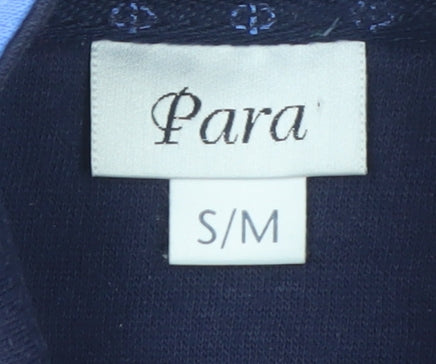 Para Womens Blue 1/4 Zip Pullover Sweatshirt Size M