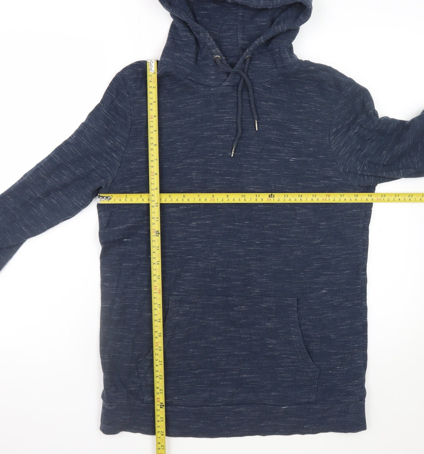 Brave Soul Men's Blue Pullover Hoodie Size M Lightweight Cotton Blend