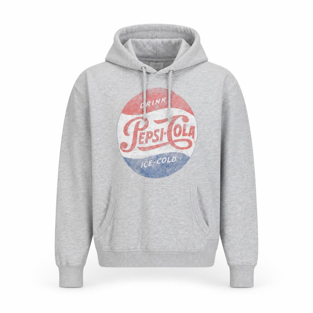L.O.G.G. Mens Grey Pepsi Logo Pullover Hoodie M Regular Fit