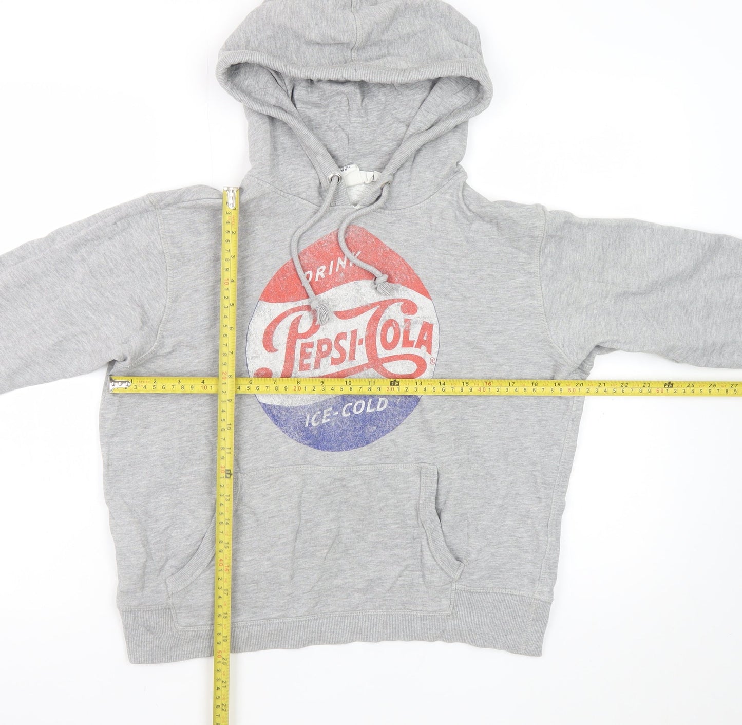 L.O.G.G. Mens Grey Pepsi Logo Pullover Hoodie M Regular Fit