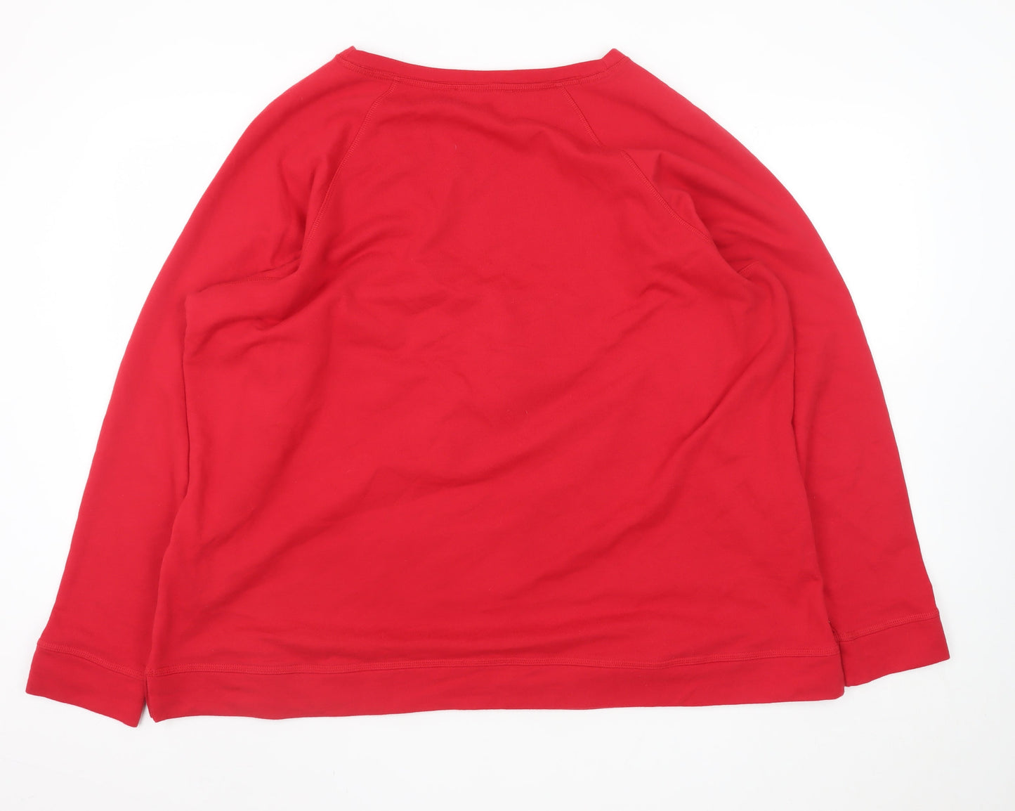 Marks and Spencer Women Red Sequin Pullover Sweatshirt Size 24