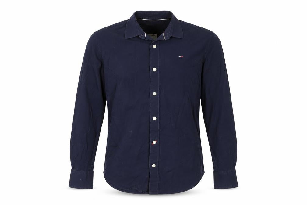 Hilfiger Denim Men's Blue Long Sleeve Button-Up Shirt M