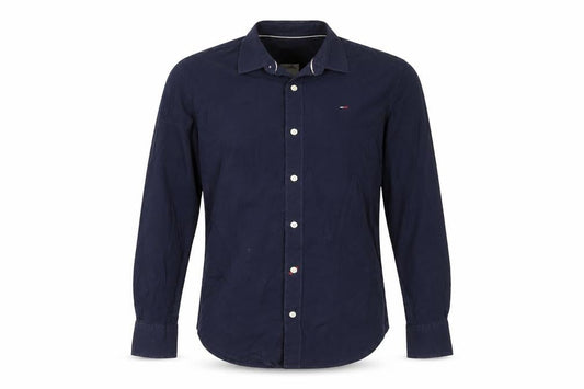 Hilfiger Denim Men's Blue Long Sleeve Button-Up Shirt M