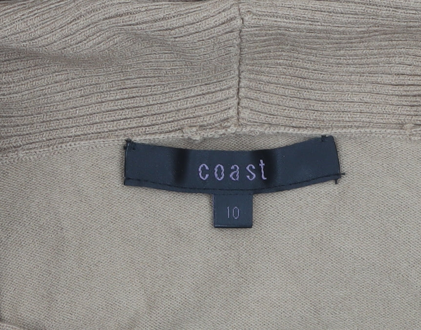 Coast Women’s Beige Off Shoulder Bodycon Knit Dress Size 10