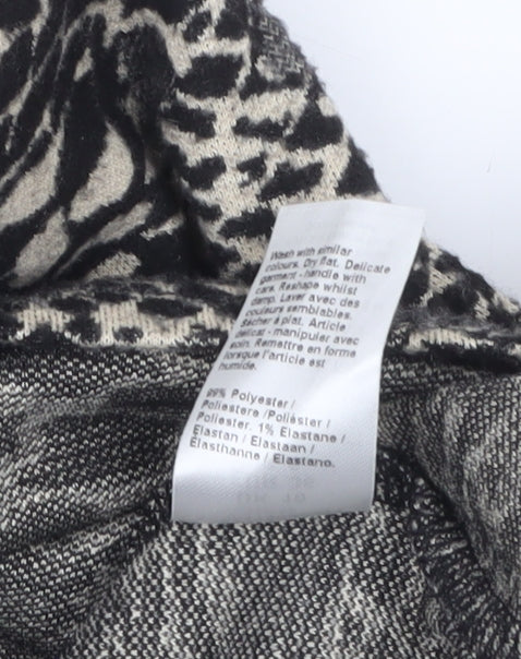 In Other Words Women’s Black Snake Print Belted Shift Dress Size 10