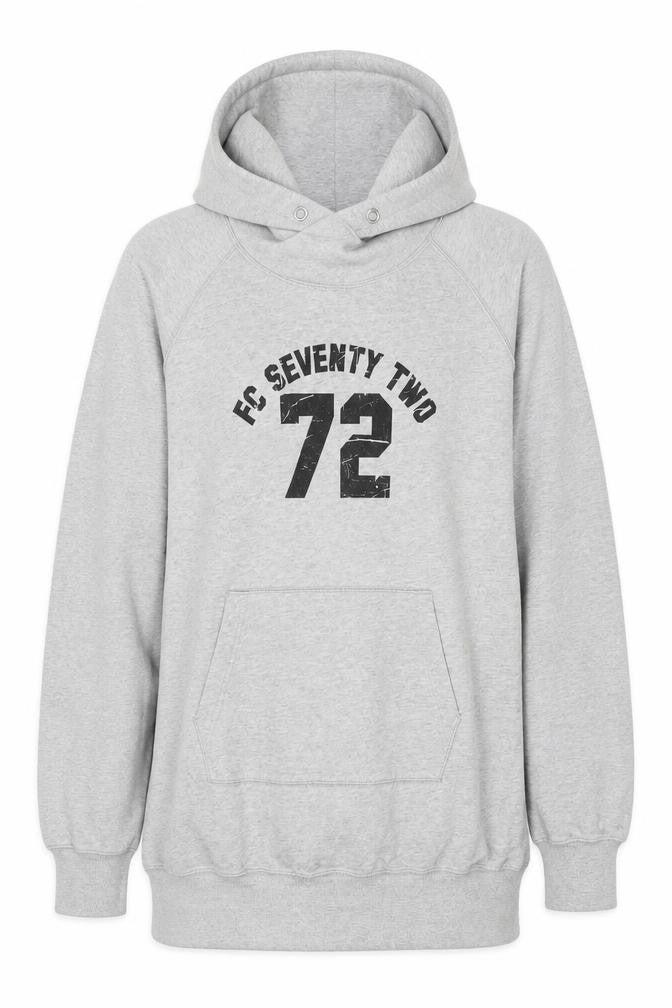 French Connection Women Grey Medium Pullover Hoodie 100% Cotton FC Seventy Two