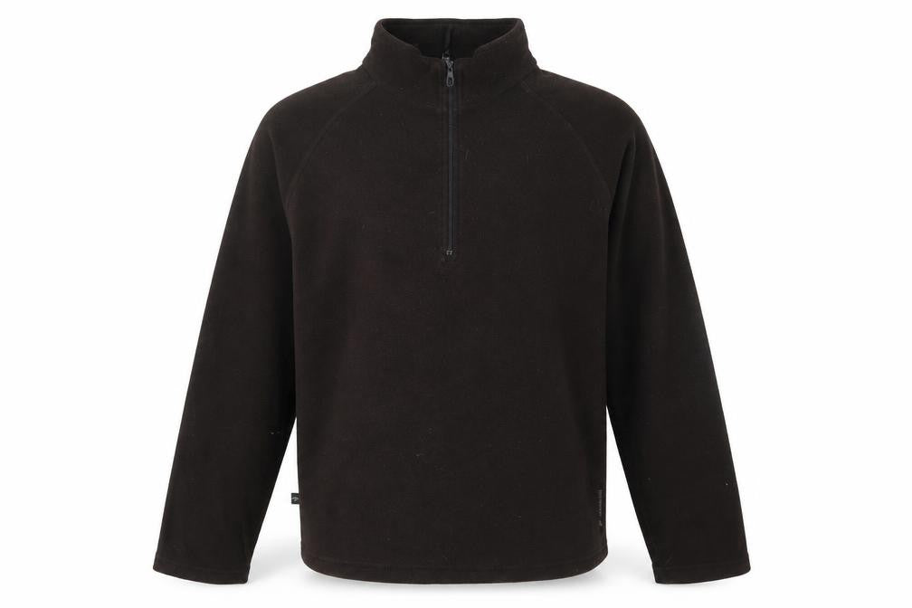 Mountain Life Men's Black Fleece 1/2 Zip Pullover Sweatshirt L