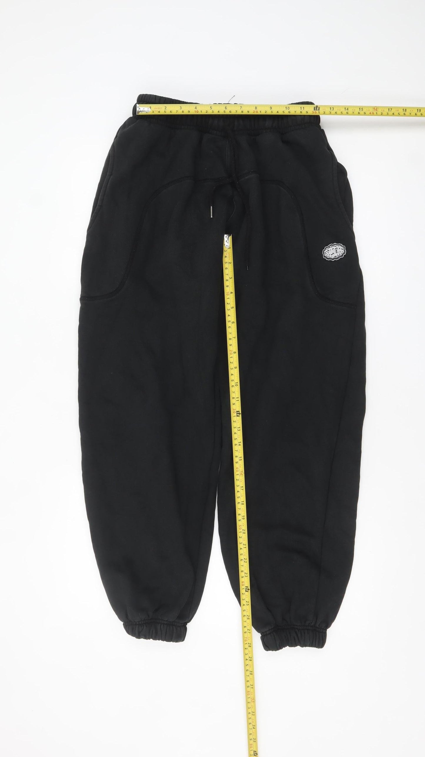 Split MCR Men's Black Fleece Sweatpants Size S Elastic Waist