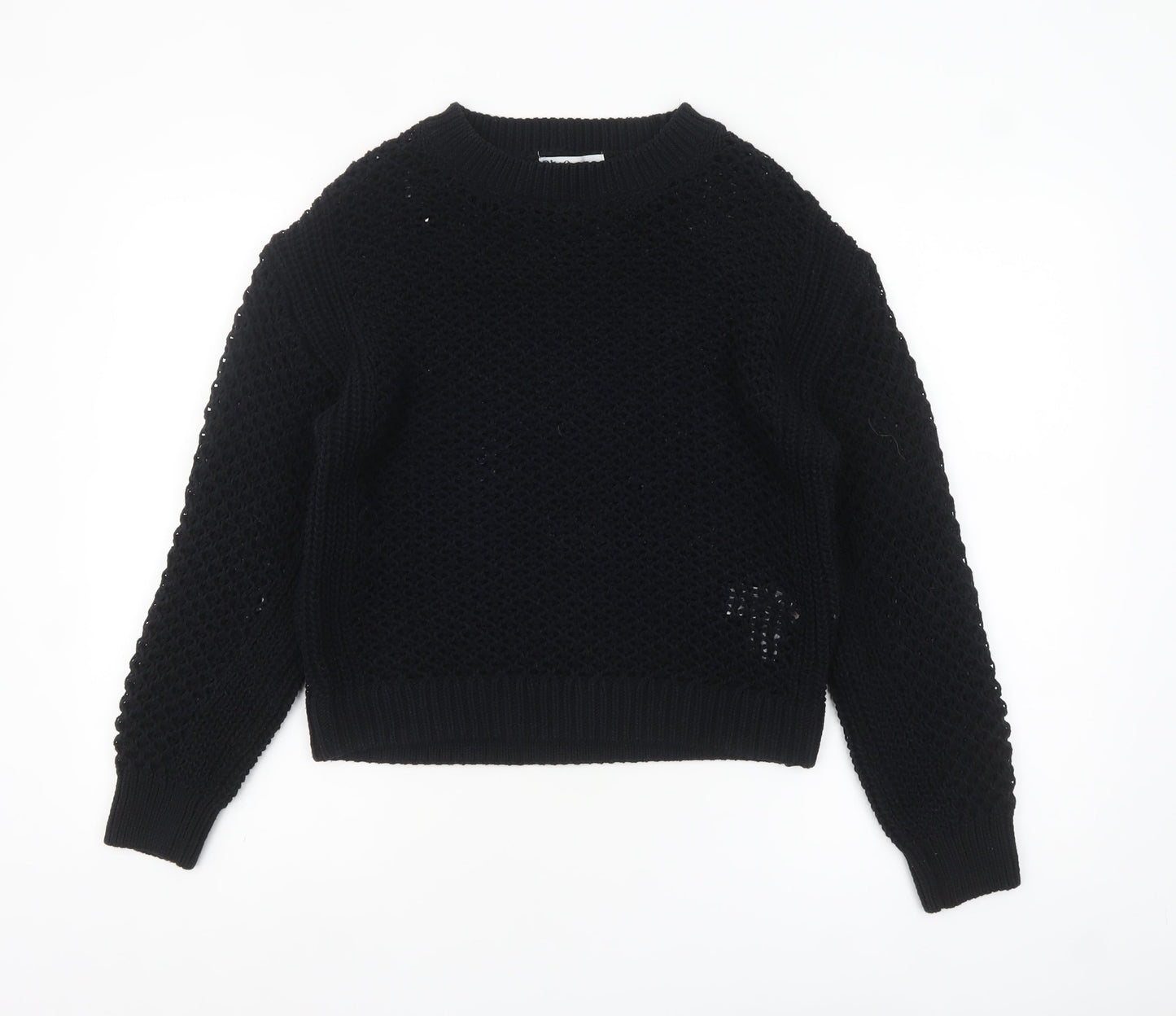 Rita Ora x Primark Womens Black Chunky Knit Jumper Size S 10-12
