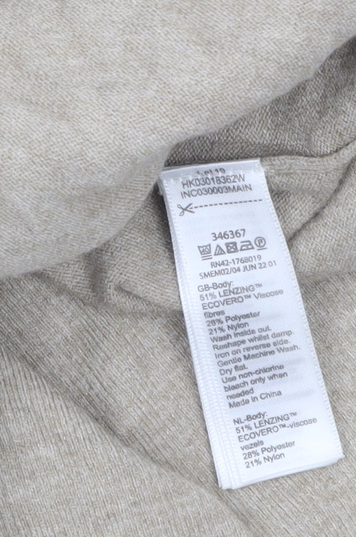 Monsoon Women’s Beige Knit Midi Bodycon Dress Size M