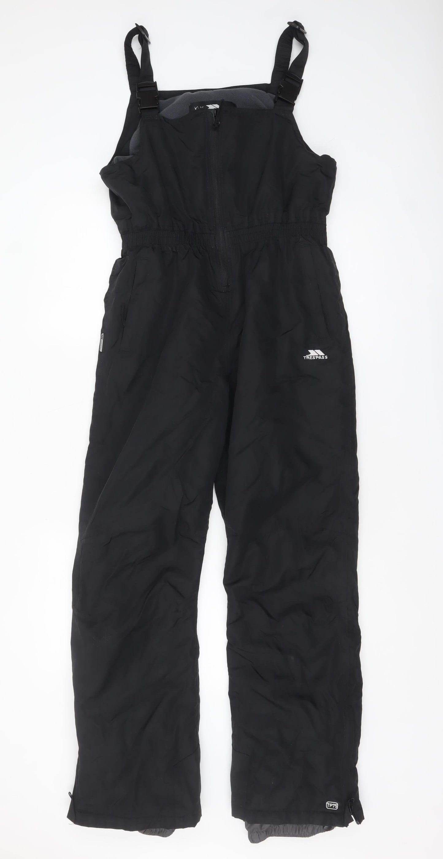 Trespass Girls Black Waterproof Ski Overall 13-14 Years Winter Softshell