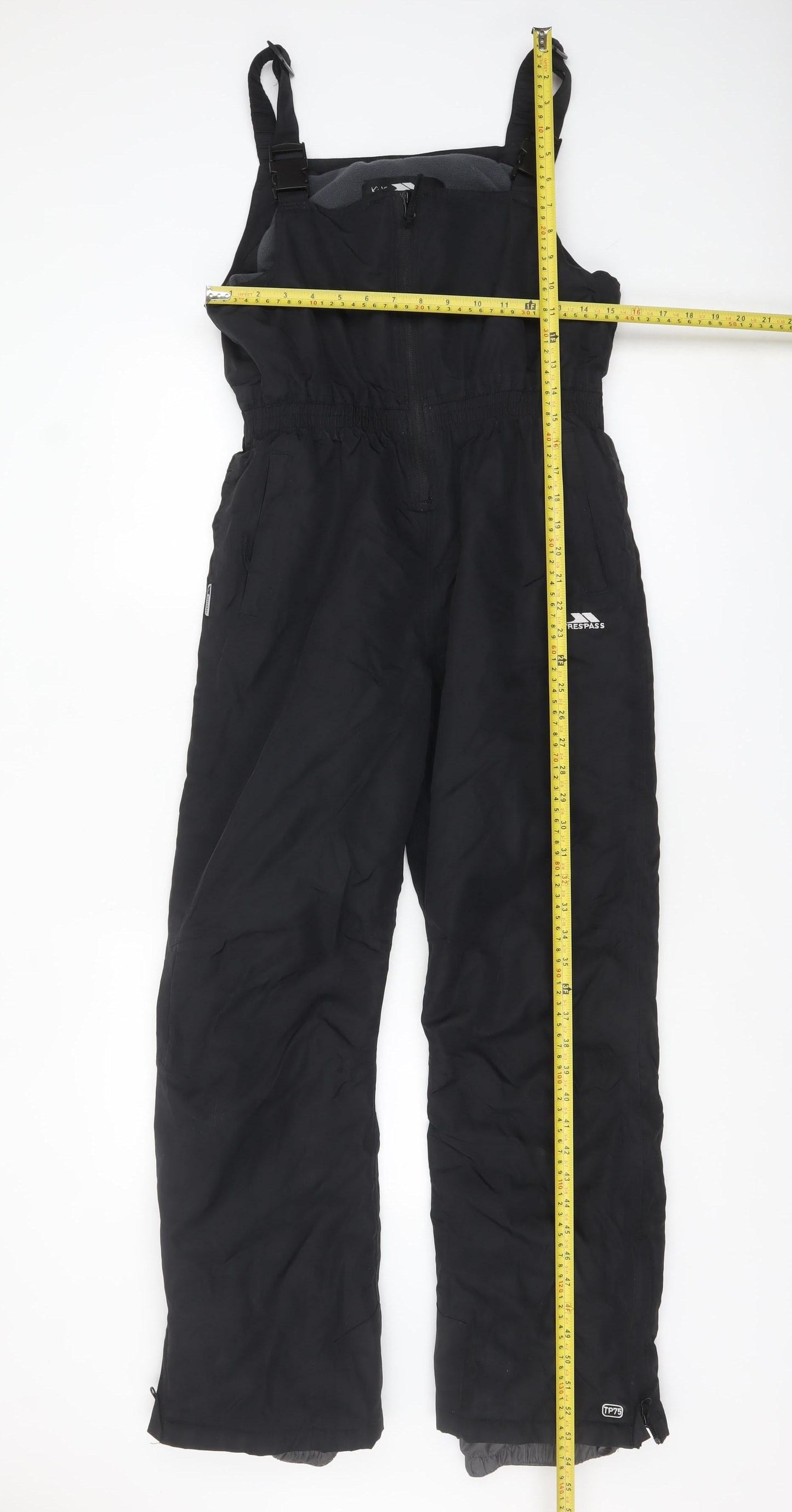 Trespass Girls Black Waterproof Ski Overall 13-14 Years Winter Softshell