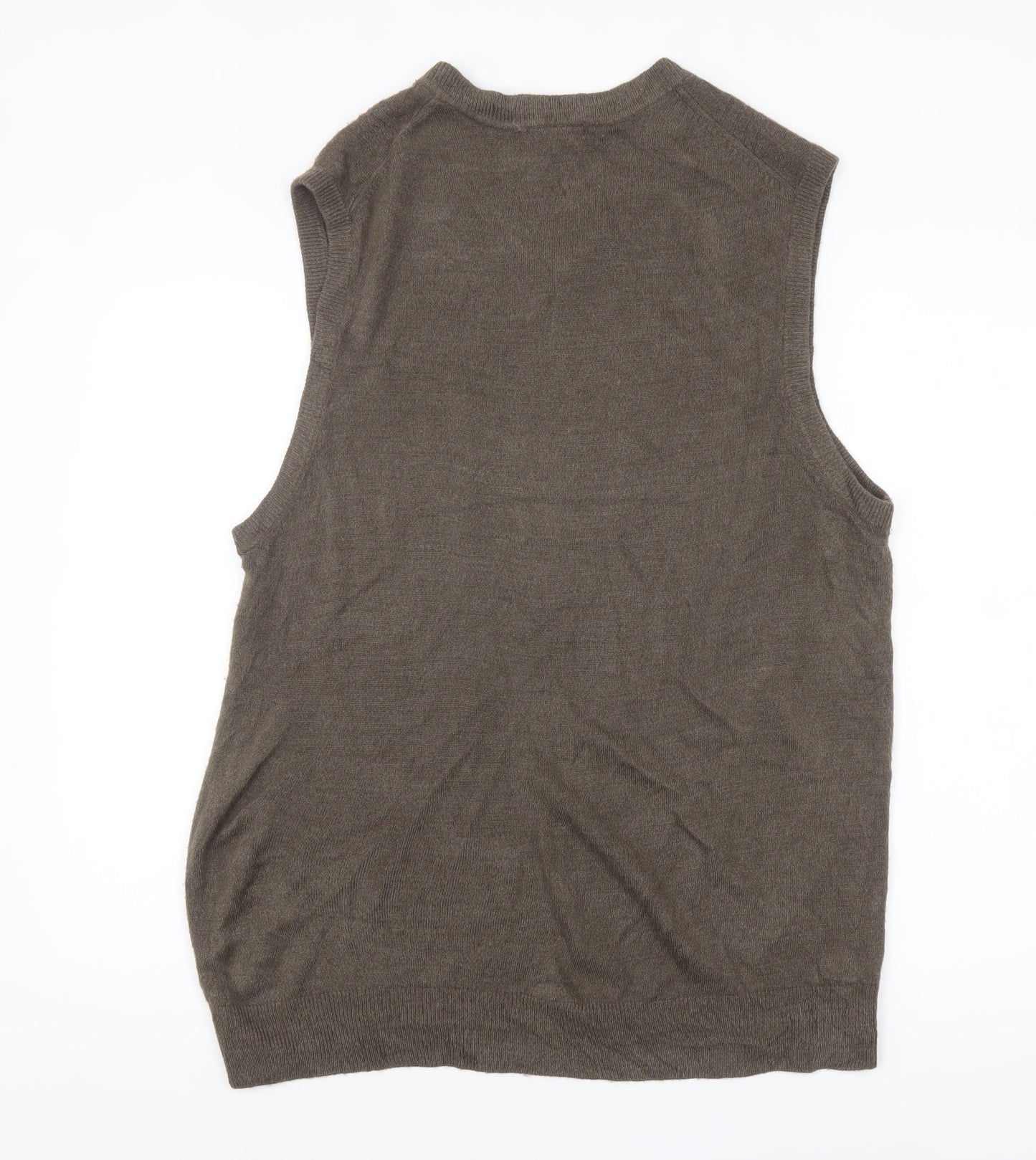 Dockers Men's Brown Acrylic V-Neck Knit Vest XL