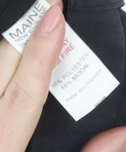 Maine New England Men’s Black Pleated Trousers 32R Regular Fit