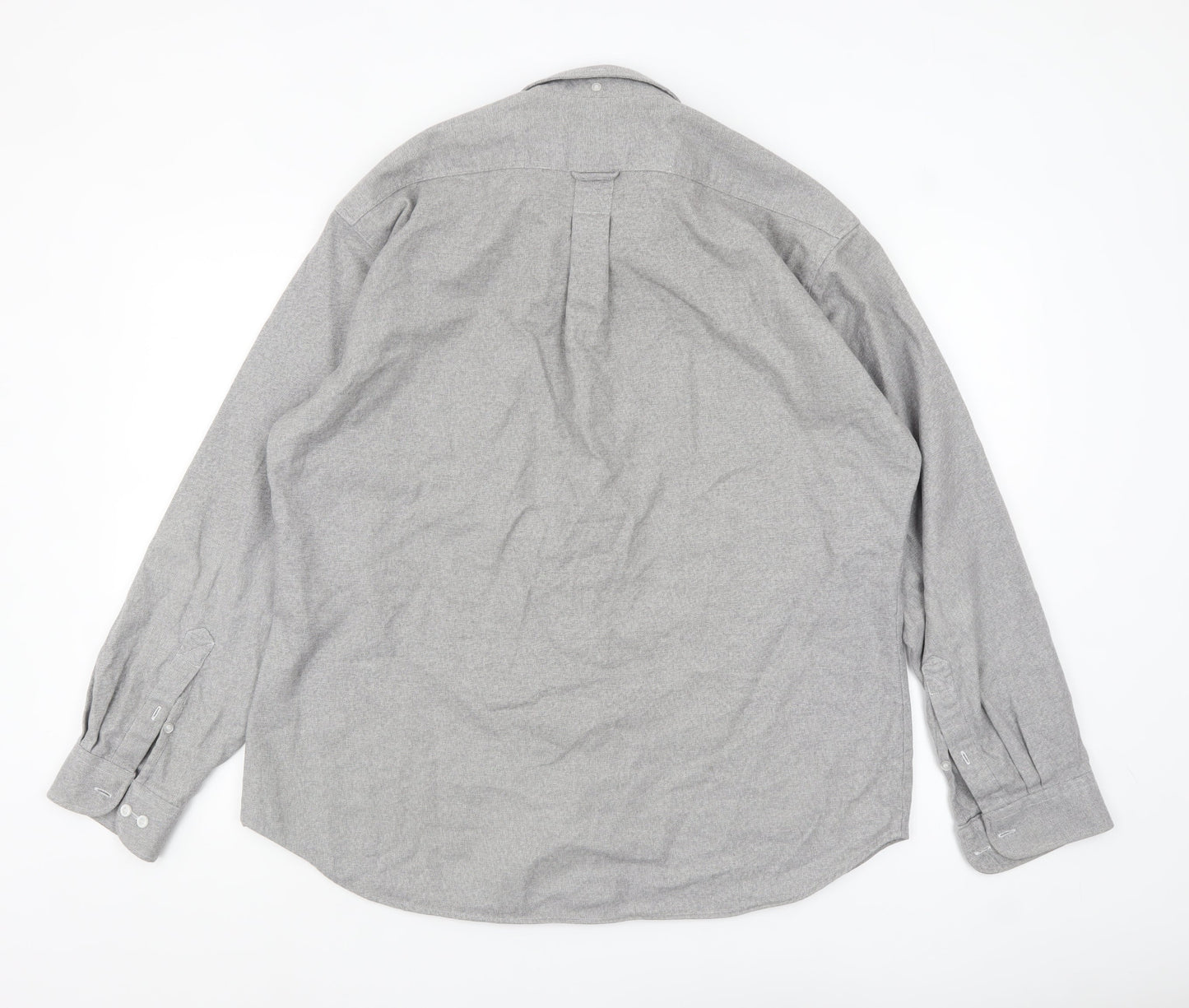 Southern Comfort Men's Grey Cotton Button-Up Shirt XL Tapered Fit