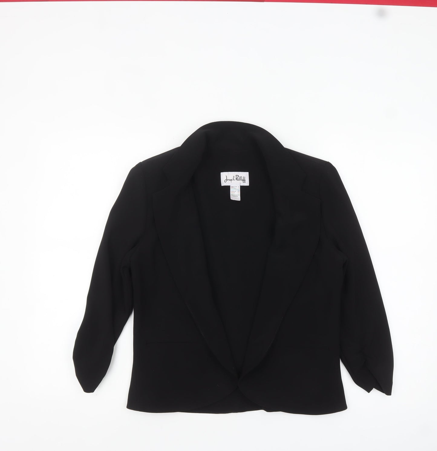 Joseph Ribkoff Women Black Blazer UK 12 Single-Breasted Classic Jacket