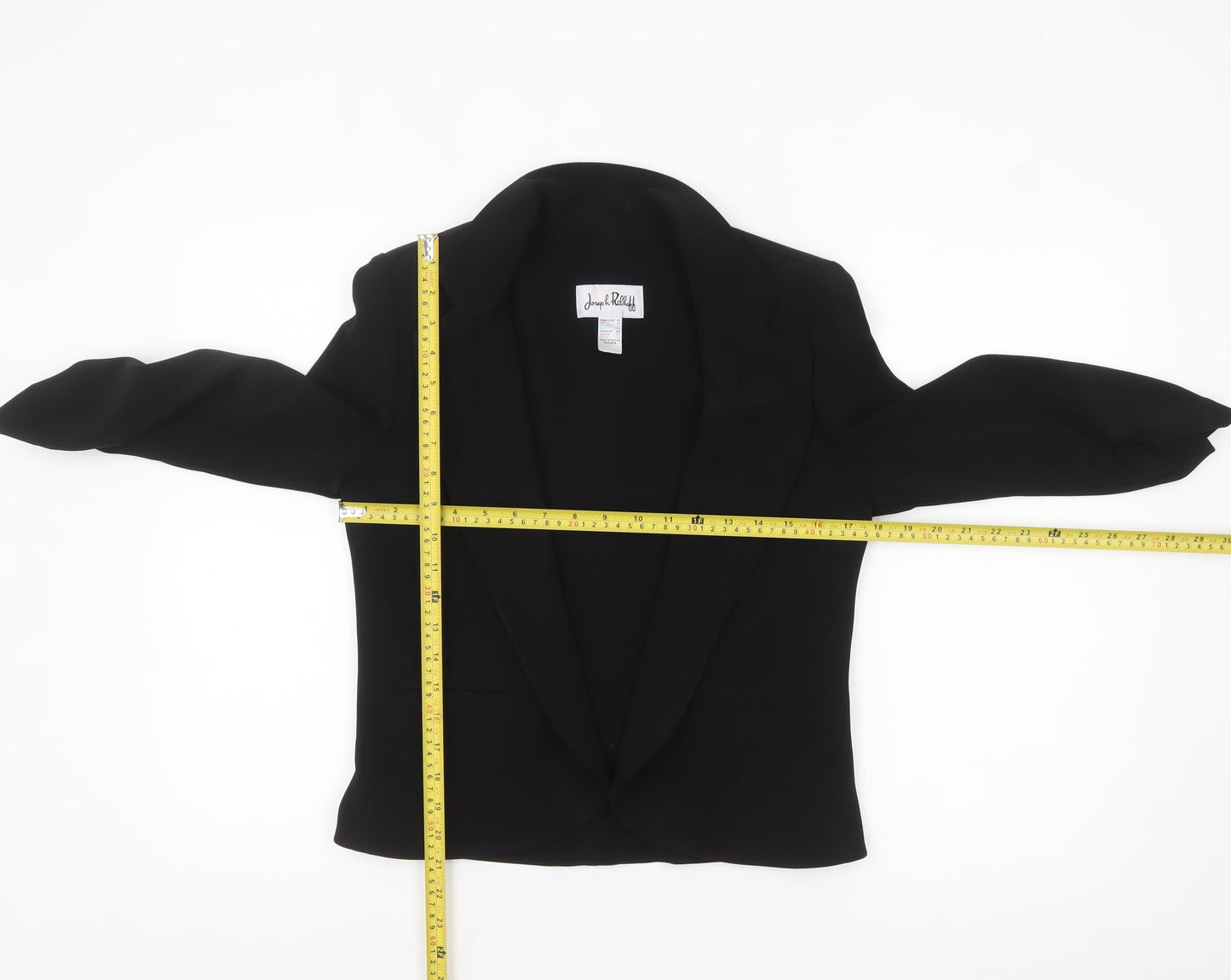 Joseph Ribkoff Women Black Blazer UK 12 Single-Breasted Classic Jacket