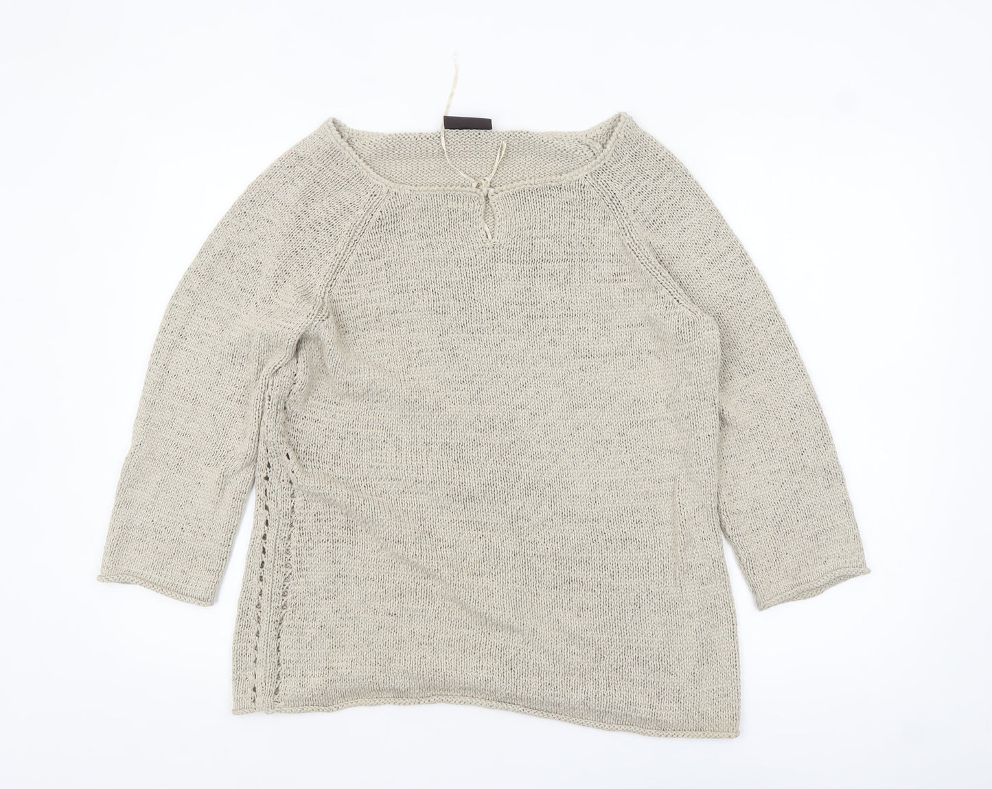 Principles Women’s Beige Boat Neck 3/4 Sleeve Knit Jumper Size 18