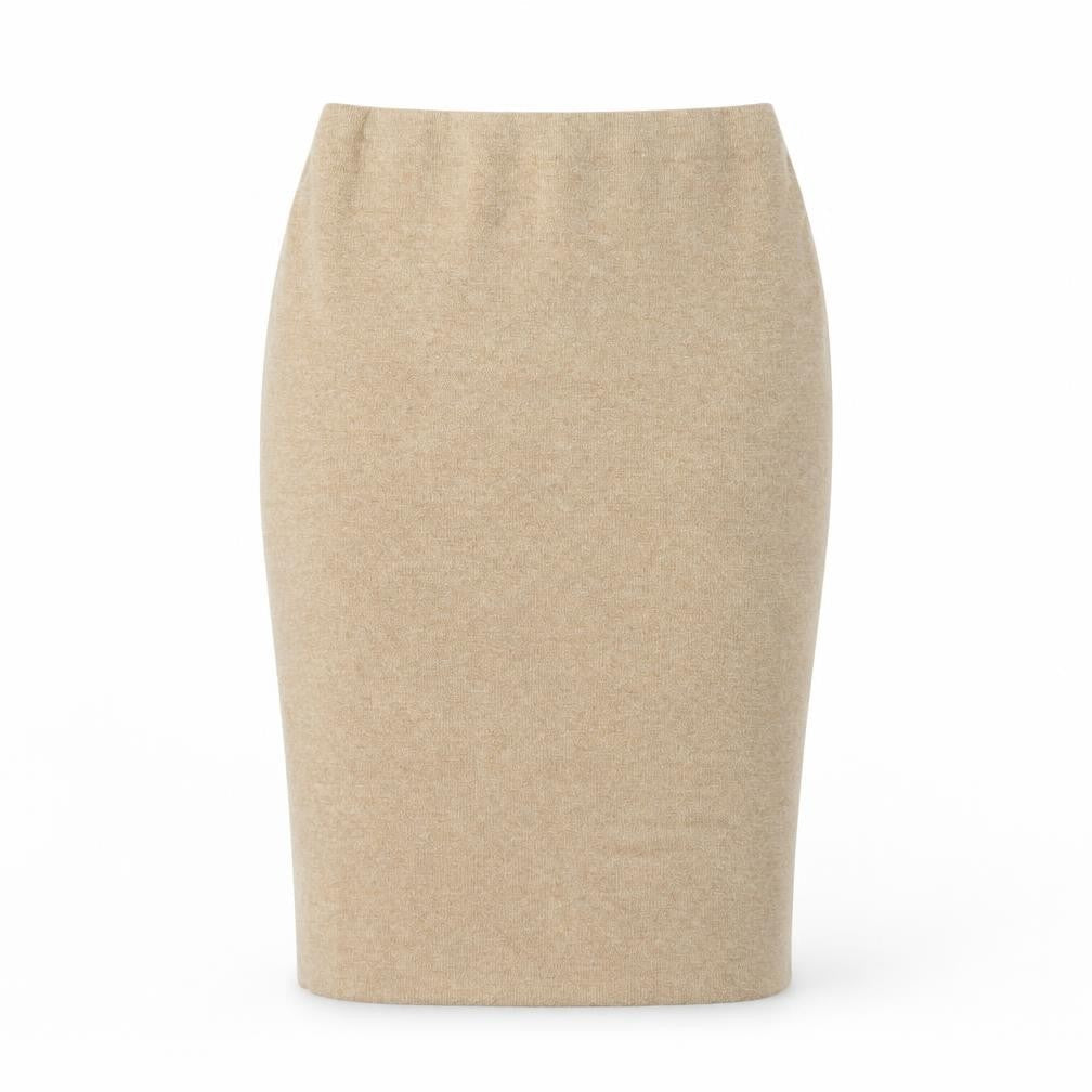 Zara Women Beige Midi Pencil Knit Skirt Size 12