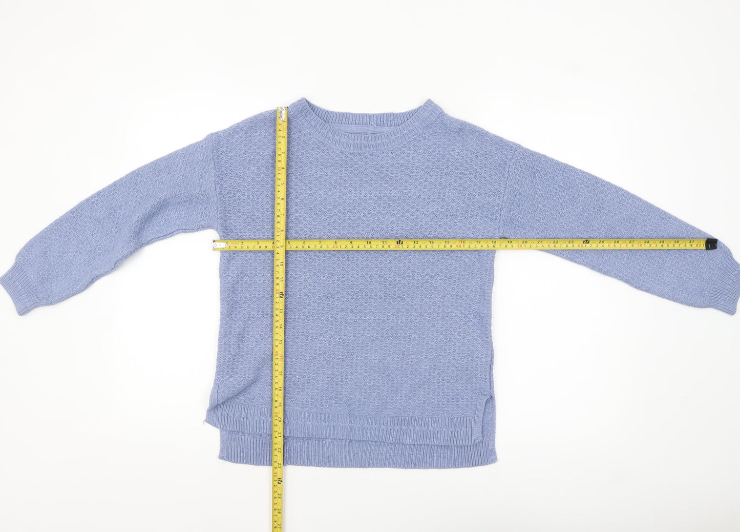 Fat Face Women's Blue Crew Neck Knit Jumper Size 10
